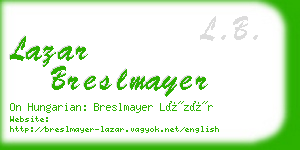 lazar breslmayer business card